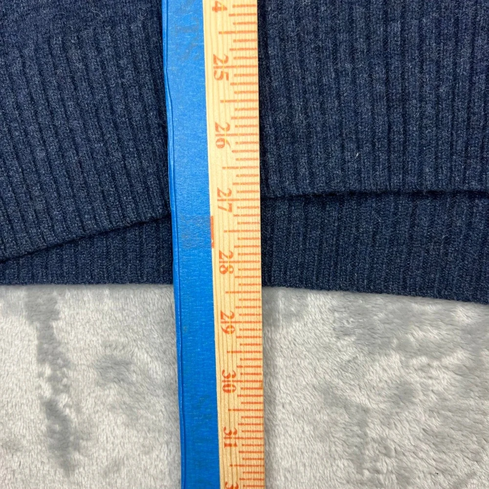 Banana Republic Sweater Mens Large Blue 100 Merino Wool Shawl Collar Pullover L